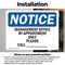 Signmission Manager's Office By Appointment Only Please OSHA Notice Sign, Vinyl Decal, 10in W x 7in L, 2PK OS-2PACK-NS-D-710-L-14139 - alternate 5